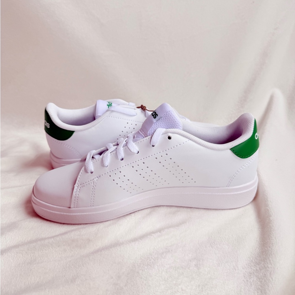 ADVANTAGE BASE 2.0 SHOES Big kids size 4 white/Green - Picture 6 of 10